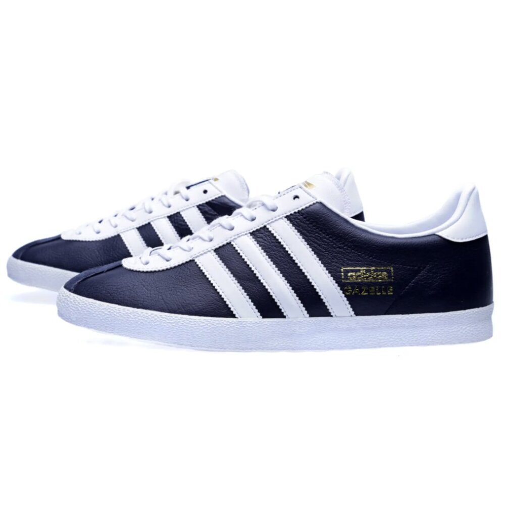 ADIDAS Gazelle OG Legend Ink & Running White Sneakers Shoes Retro Men's  US 8.5